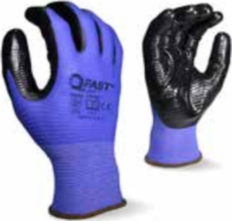 QFAST---GUANTO-IN-NITRILE-GOFFRATO---PALMO-GOFFRATO-ANTI-SCIVOLO-SENZA-CUCITURE---TAGLIA-L