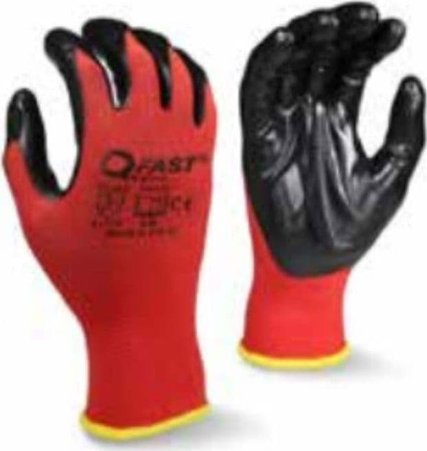 QFAST---GUANTO-IN-NITRILE-LISCIO---POLIESTERE-SPALMATO-IN-NITRILE-SENZA-CUCITURE---TAGLIA-M
