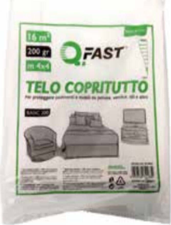 QFAST---TELO-COPRITUTTO-PROTETTIVO-IN-POLIETILENE-RIGENERATO-A-BASSA-DENSITA'---4x4mt-200gr---TRASPARENTE-E-IMPERMEABILE