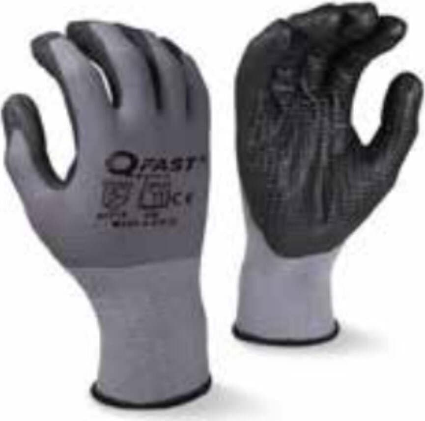 QFAST--GUANTO-IN-NITRILE-SPADEX-PUNTINATO---SENZA-CUCITURE---SPALMATO-CON-SCHIUMA-DI-NITRILE---TAGLIA-XL