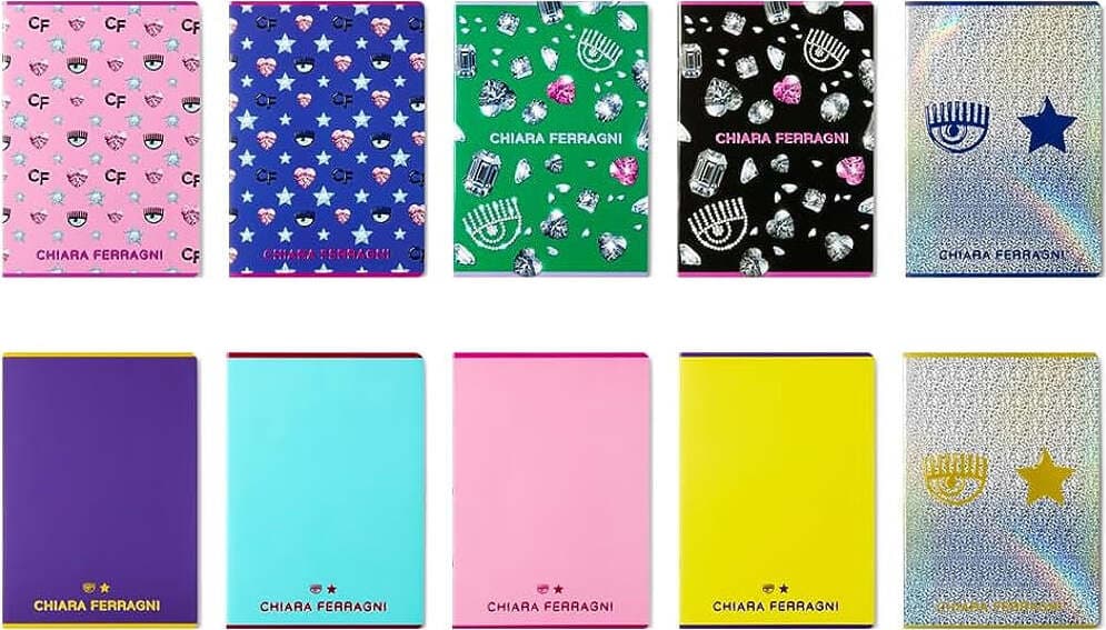 Quaderno-MAXI-CHIARA-FERRAGNI-42-FF/SH-Soft-Touch-1-rigo-Assortito-Pigna