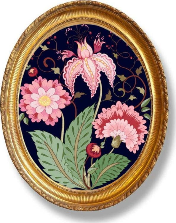 Quadro-ovale-Fiori-Velvet-40x50-cm-Really-Nice-Things