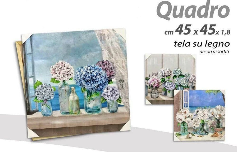 Quadro Quadretto Decorativo 45x45x1,8cm Tela Su Legno Deluxe Decori Ass. 806872 Casa e cucina/Organizzazione interni/Contenitori e barattoli da cucina/Vasetti e barattoli per conserve/Barattoli Trade Shop italia - Napoli, Commerciovirtuoso.it