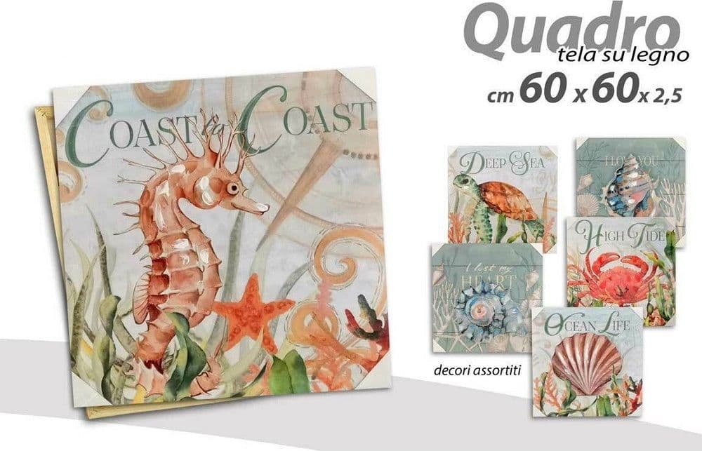 Quadro Quadretto Decorativo 60x60x2,5 Cm Tela Su Legno Deluxe Decori Ass 806551 Casa e cucina/Organizzazione interni/Contenitori e barattoli da cucina/Vasetti e barattoli per conserve/Barattoli Trade Shop italia - Napoli, Commerciovirtuoso.it