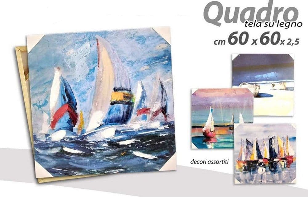Quadro Quadretto Decorativo 60x60x2,5 Cm Tela Su Legno Deluxe Decori Ass. 806827 Casa e cucina/Organizzazione interni/Contenitori e barattoli da cucina/Vasetti e barattoli per conserve/Barattoli Trade Shop italia - Napoli, Commerciovirtuoso.it