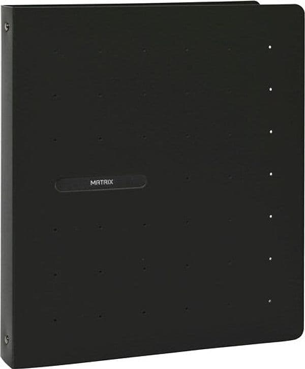 Raccoglitore Matrix - 4 anelli tondi D30 - dorso 3 cm - 22x30 cm - nero - Favorit Cancelleria e prodotti per ufficio/Archivio ufficio e accessori per scrivania/Raccoglitori e accessori per raccoglitori/Raccoglitori/Raccoglitori ad anelli Eurocartuccia - Pavullo, Commerciovirtuoso.it