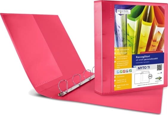 Raccoglitore personalizzabile Myto TI - 4 anelli a D 17 mm - dorso 2 5 cm - 22x30 cm - rosso - Sei Rota Cancelleria e prodotti per ufficio/Archivio ufficio e accessori per scrivania/Raccoglitori e accessori per raccoglitori/Raccoglitori/Raccoglitori a leva per documenti Eurocartuccia - Pavullo, Commerciovirtuoso.it
