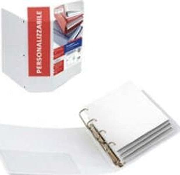 Raccoglitore personalizzabile Stelvio TI - 4 anelli quadri 65 mm - dorso 9 cm - 22 x 30 cm - bianco - Sei Rota Cancelleria e prodotti per ufficio/Archivio ufficio e accessori per scrivania/Raccoglitori e accessori per raccoglitori/Raccoglitori/Raccoglitori a leva per documenti Eurocartuccia - Pavullo, Commerciovirtuoso.it