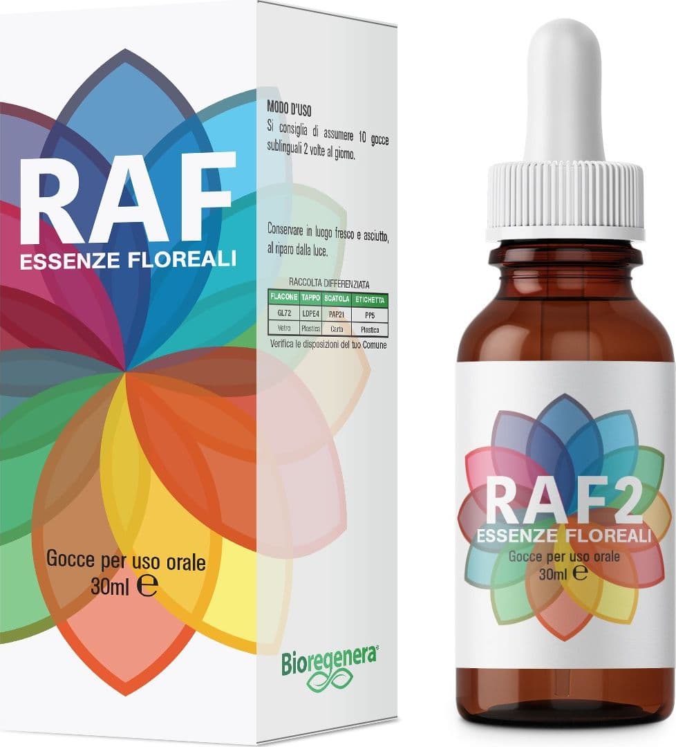 RAF 2 essenze floreali Gocce 30 ml in Oli essenziali Bioregenera - Grosseto, commercioVirtuoso.it