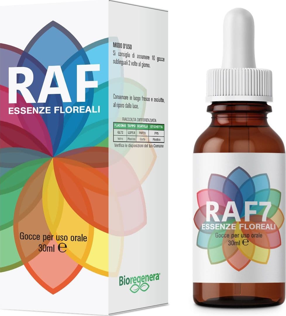 RAF 7 essenze floreali Gocce 30 ml in Oli essenziali Bioregenera - Grosseto, commercioVirtuoso.it