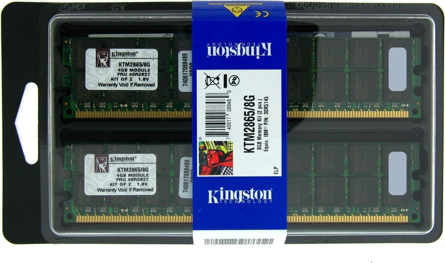 Ram per Server KTM2865/8G 8 GB (2x4 GB) PC2-3200 DDR2-400 240 PIN