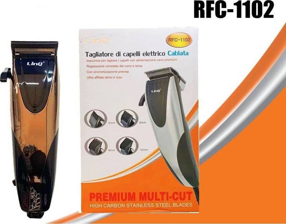 RASOIO ELETTRICO TAGLIA CAPELLI REGOLA BARBA BAFFI BASETTE RFC-1102 4 PETTINI GUIDA