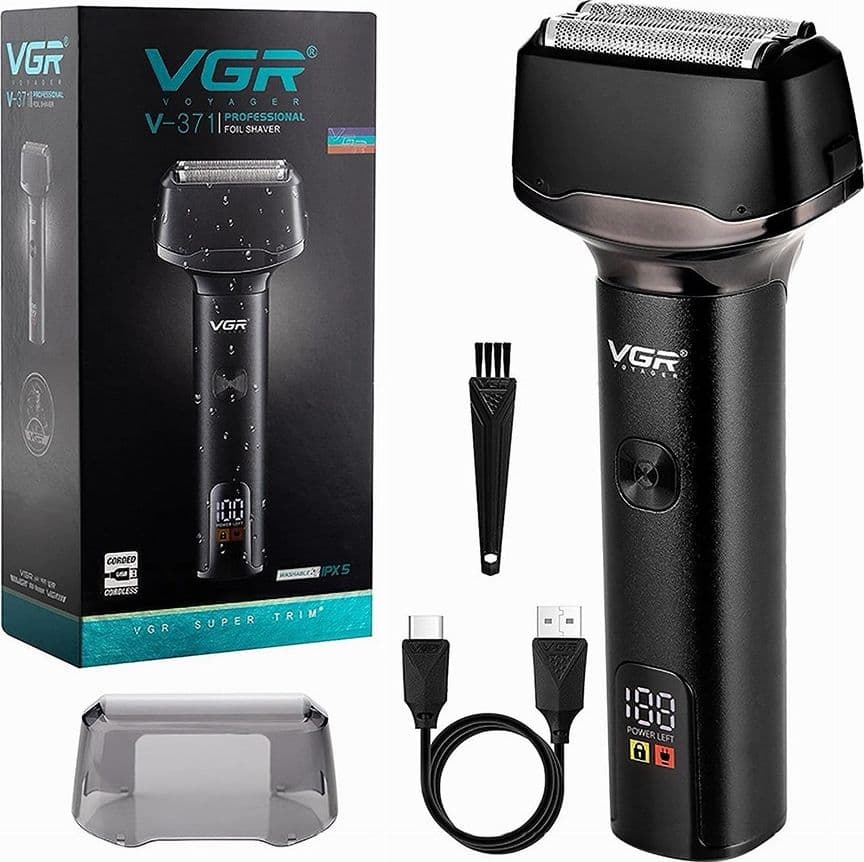 Tagliacapelli Professionale VGR V-371 | Rasoio Foil Shaver Barber USB LED in Rasoi a testine rotanti Trade Shop italia - Napoli, commercioVirtuoso.it