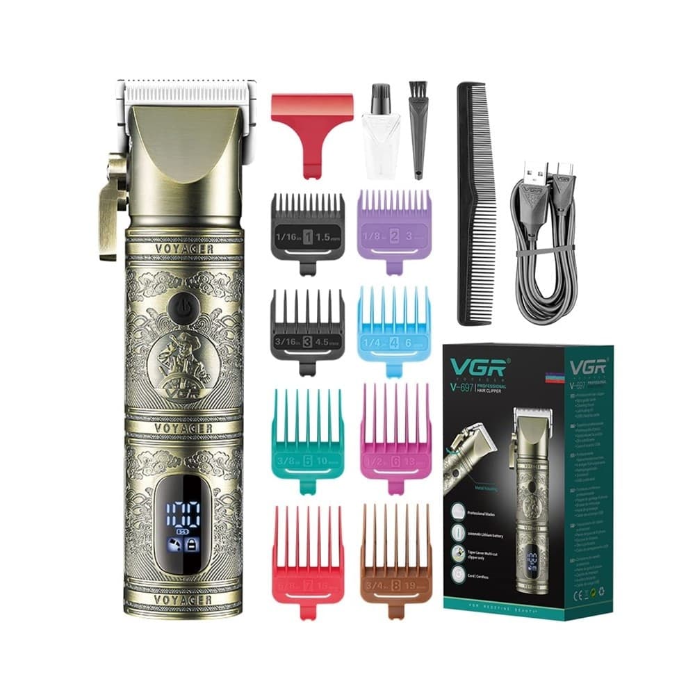 RASOIO PROFESSIONALE TAGLIACAPELLI DISPLAY LED SENZA FILI RICARICABILE VGR V-697 in Tagliacapelli Trade Shop italia - Napoli, commercioVirtuoso.it