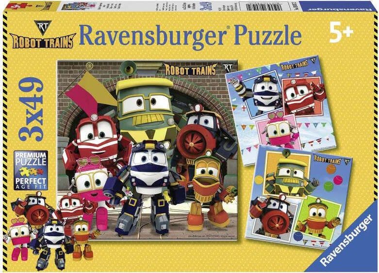 RAVENSBURGER-Puzzle-Robot-Trains-3-da-49-Pz