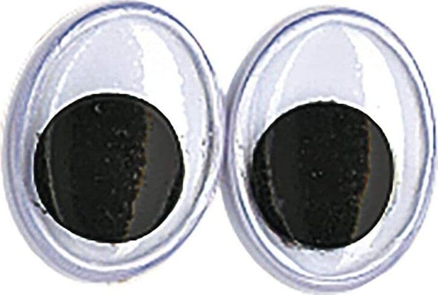 RAYHER - 10 PEZZI - OCCHIETTI DI PLASTICA 10MM PER DECORAZIONI - COLORE BIANCO/NERO
