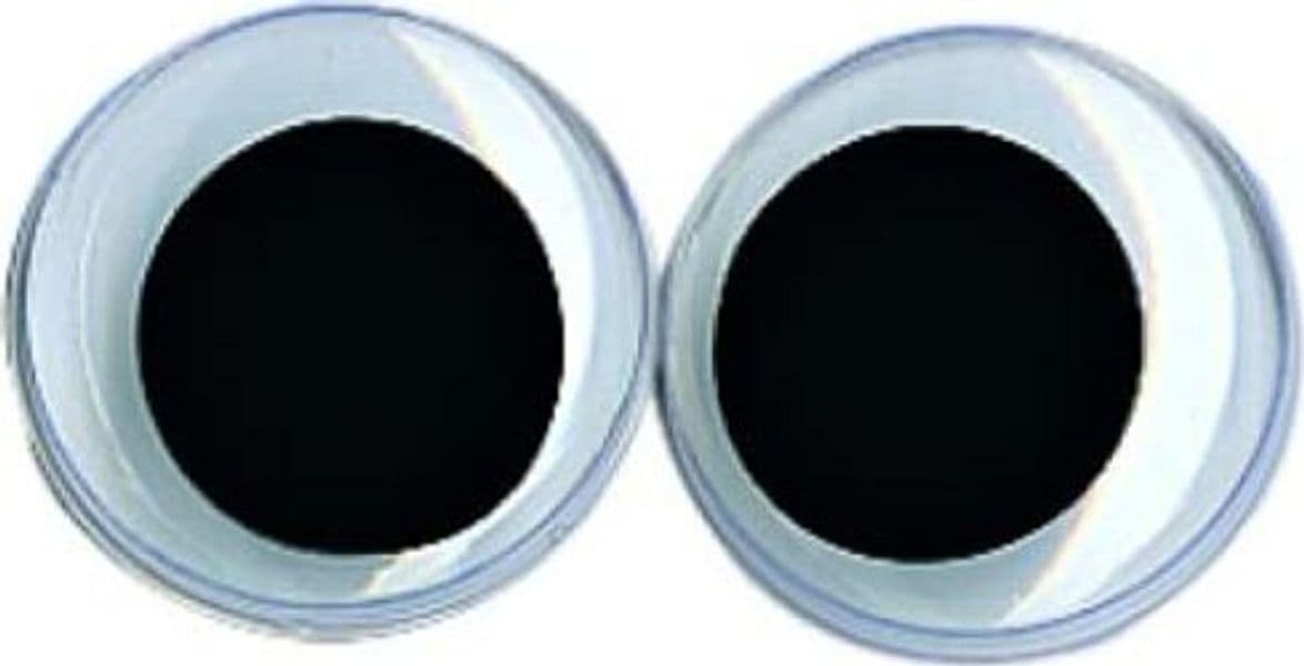 RAYHER - 10 PEZZI - OCCHIETTI ROTONDI DI PLASTICA 12MM PER DECORAZIONI - COLORE BIANCO/NERO