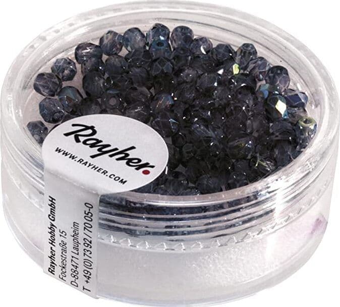 RAYHER---100-PEZZI---PERLA-IN-VETRO-SFACCETTATA-3MM---COLORE-BLU-NOTTE