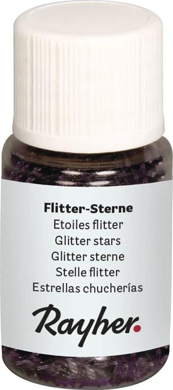 RAYHER---10ml---PAILLETTES-CON-FORMA-A-STELLA-IN-ALLUMINIO---COLORE-VIOLA-SCURO