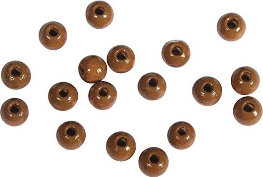 RAYHER---115-PEZZI---PERLINE-IN-LEGNO-LUCIDO-RESISTENTI-Ø6MM---COLORE-LEGNO-NATURALE