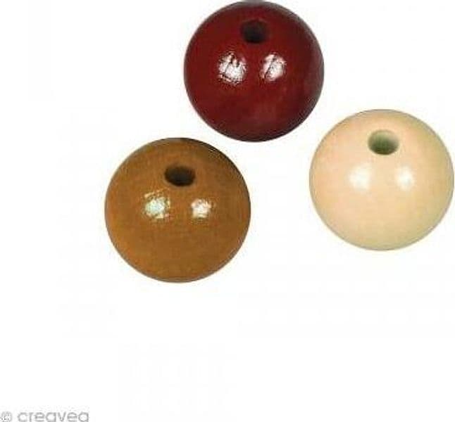 RAYHER---115-PEZZI---PERLINE-IN-LEGNO-LUCIDO-RESISTENTI-Ø6MM---TONALITA'-DI-MARRONE
