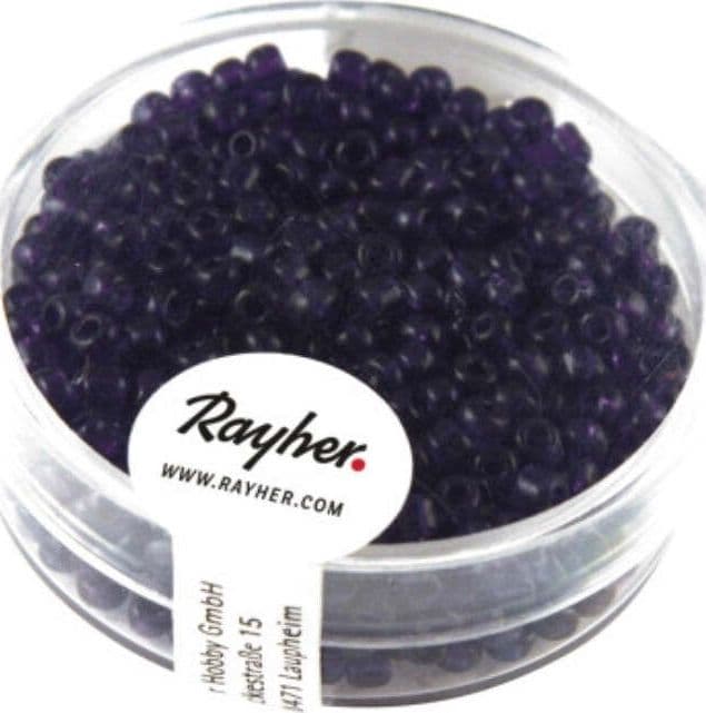 RAYHER---17-GRAMMI---PERLINE-ROTONDE-IN-VETRO-TRASPARENTE-Ø2,6MM---COLORE-BLU-SCURO
