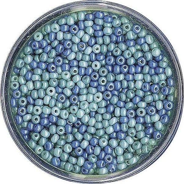 RAYHER---17gr---PERLA-IN-VETRO-MADREPERLATE-Ø2,6MM---COLORE-TONI-DEL-BLU