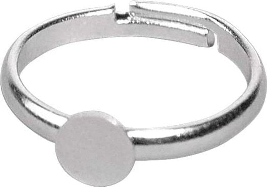 RAYHER---2-PEZZI---ANELLO-CON-PIASTRINA-Ø6MM---COLORE-ARGENTO