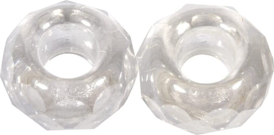 RAYHER---2-PEZZI---PERLINE-IN-VETRO-CON-FORO-GRANDE-Ø13MM-L.5-MM---COLORE-CRISTALLO-DI-ROCCA