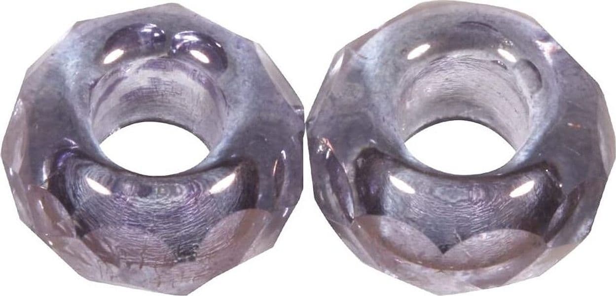 RAYHER---2-PEZZI---PERLINE-IN-VETRO-CON-FORO-GRANDE-Ø13MM-L.5-MM---COLORE-LILLA
