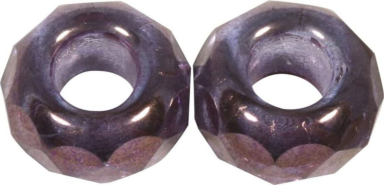 RAYHER---2-PEZZI---PERLINE-IN-VETRO-CON-FORO-GRANDE-Ø13MM-L.5-MM---COLORE-PRUGNA