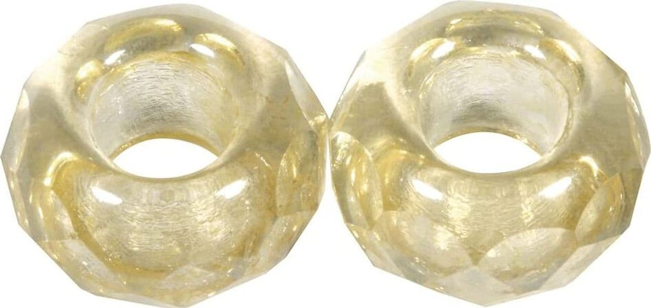 RAYHER---2-PEZZI---PERLINE-IN-VETRO-CON-FORO-GRANDE-Ø13MM-L.5-MM---COLORE-VANIGLIA