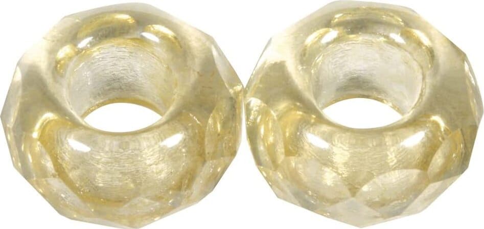 RAYHER---2-PEZZI---PERLINE-IN-VETRO-CON-FORO-GRANDE-Ø13MM-L.5-MM---COLORE-VANIGLIA