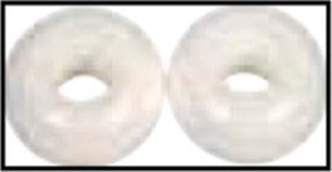 RAYHER---2-PEZZI---PERLINE-IN-VETRO-OPACO-CON-FORO-GRANDE-Ø16MM-L.6-MM---COLORE-CRISTALLO-DI-ROCCA