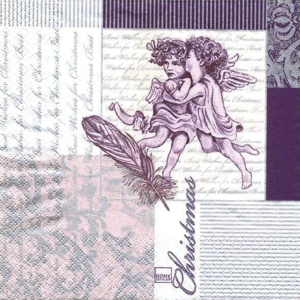 RAYHER---20-PEZZI---CONFEZIONE-DA-20-TOVAGLIOLI-PER-DECOUPAGE-33X33CM---COLORE-VIOLA-E-BIANCO