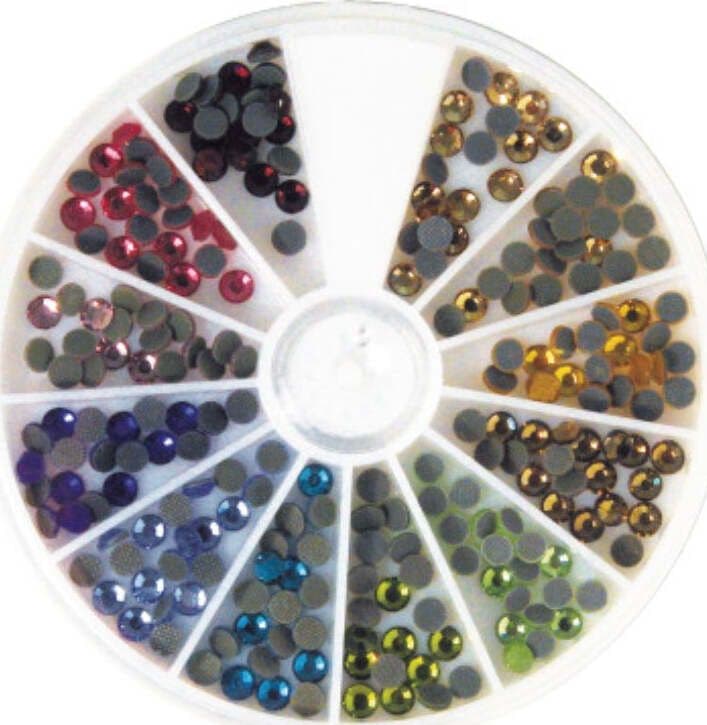RAYHER - 240 PEZZI - PIETRE HOTFIX STRASS ø4MM - 12 COLORI ASSORTITI