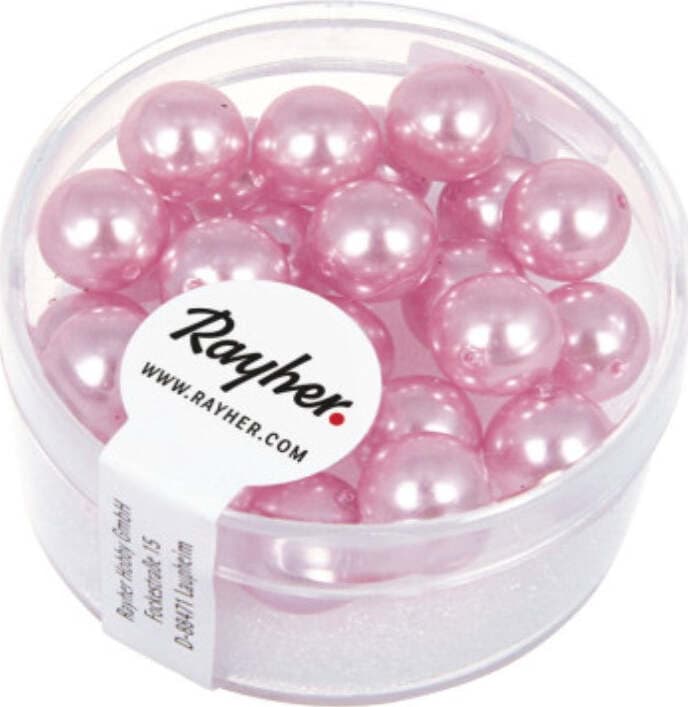 RAYHER---25-PEZZI---PERLE-CERATE-IN-VETRO-RINASCIMENTO-8MM---COLORE-ROSA-ORCHIDEA