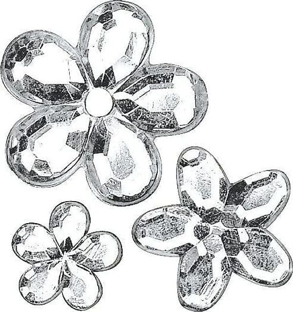 RAYHER---310-PEZZI---FIORI-STRASS-ACRILICO-5,8,10MM---COLORE-BIANCO