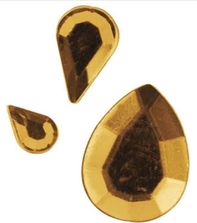 RAYHER---310-PEZZI---GOCCE-STRASS-ACRILICO-6,10,14MM---COLORE-ARANCIONE
