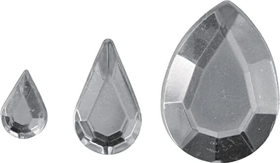 RAYHER---310-PEZZI---GOCCE-STRASS-ACRILICO-6,10,14MM---COLORE-BIANCO-CRISTALLO