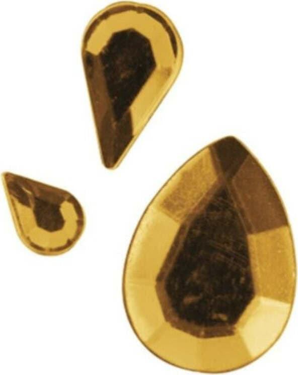 RAYHER---310-PEZZI---GOCCE-STRASS-ACRILICO-6,10,14MM---COLORE-GIALLO