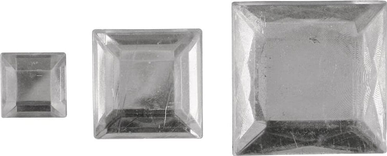 RAYHER---310-PEZZI---QUADRETTI-STRASS-ACRILICO-6,10,14MM---COLORE-BIANCO-CRISTALLO