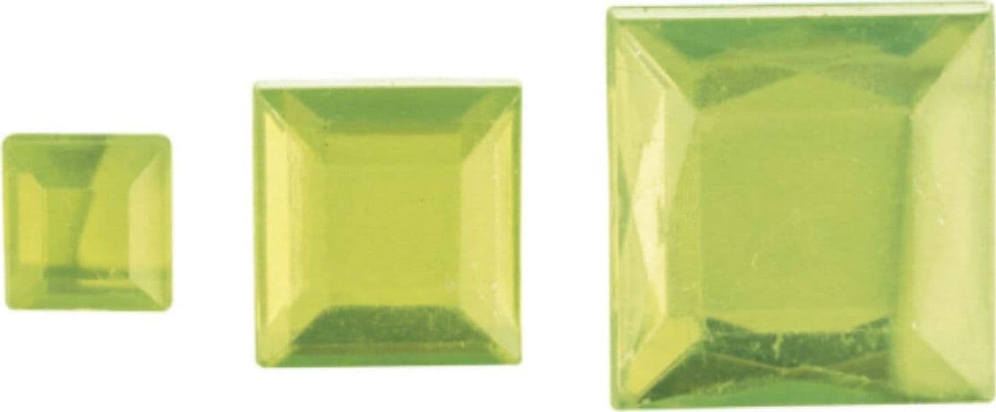 RAYHER---310-PEZZI---QUADRETTI-STRASS-ACRILICO-6,10,14MM---COLORE-VERDE