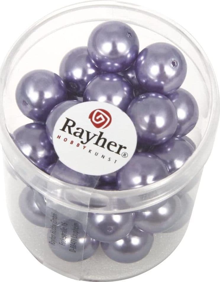RAYHER---35-PEZZI---PERLE-CERATE-IN-VETRO-RINASCIMENTO-10MM---COLORE-LILLA