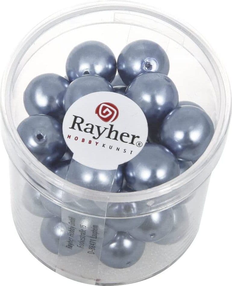 RAYHER---35-PEZZI---PERLE-CERATE-IN-VETRO-RINASCIMENTO-10MM---COLORE-NAVY