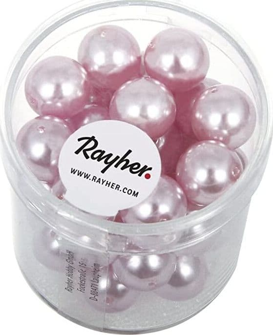 RAYHER---35-PEZZI---PERLE-CERATE-IN-VETRO-RINASCIMENTO-10MM---COLORE-ORCHIDEA