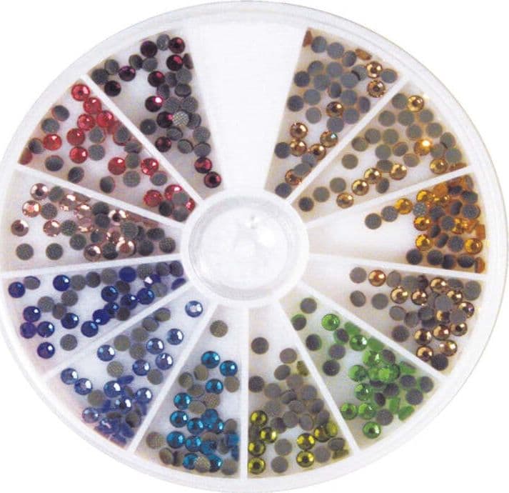 RAYHER---360-PEZZI---12-COLORI-DIFFERENTI---HOTFIX-PIETRE-STRASS-Ø3MM
