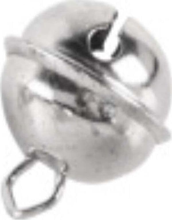 RAYHER - 4 PEZZI - CAMPANELLI SFERICI DECORATIVI DI METALLO 24MM - COLORE ARGENTO