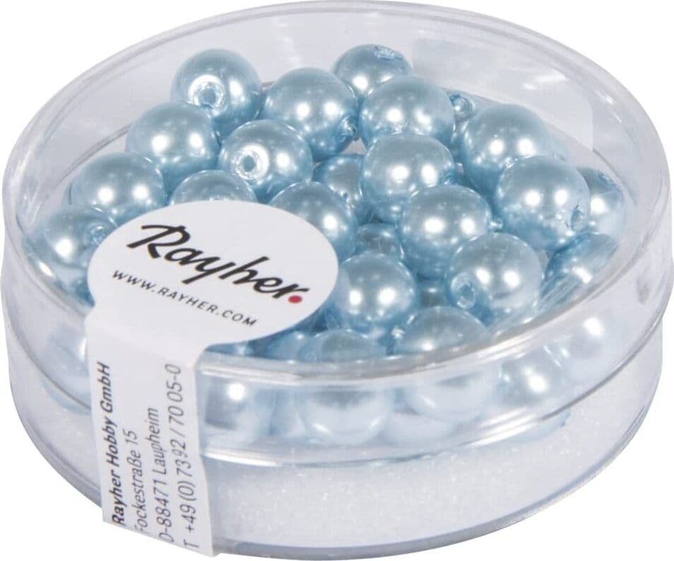 RAYHER---45-PEZZI---PERLE-CERATE-IN-VETRO-RINASCIMENTO-6MM---COLORE-CELESTE