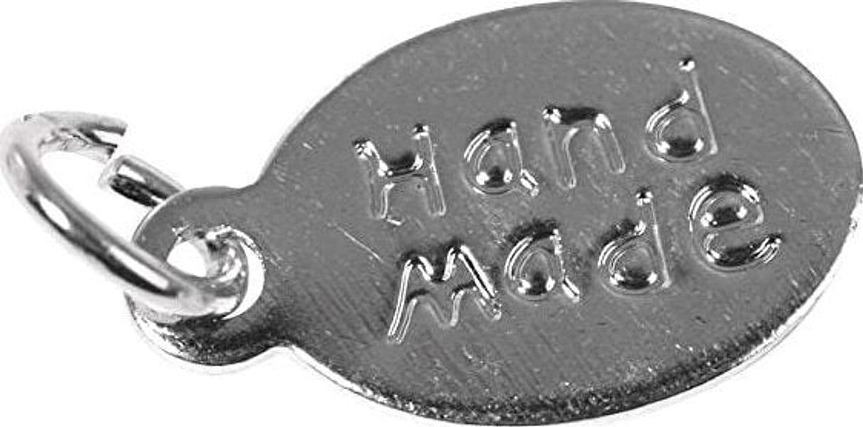 RAYHER---5-PEZZI---CIONDOLO-OVALE-FATTO-A-MANO-CON-OCCHIELLO-12X7MM---COLORE-PLATINO-SENZA-NICHEL